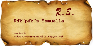 Répás Samuella névjegykártya